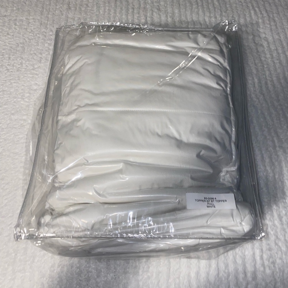 Full white mattress topper